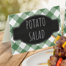 Ik doe BBQ-feestje Vouw / Tentvormig voedsel label