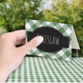 Ik doe BBQ-feestje Vouw / Tentvormig voedsel label Plaatskaartje