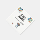 Ik doe BBQ Floral Engagement Party Couples Douche Servet (Hoek)