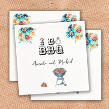 Ik doe BBQ Floral Engagement Party Couples Douche