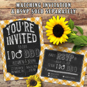 Ik doe BBQ Gele Bruids & Wedding Douche Uitnodigin Save The Date