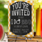 Ik doe BBQ Gele Bruids & Wedding Douche Uitnodigin Save The Date