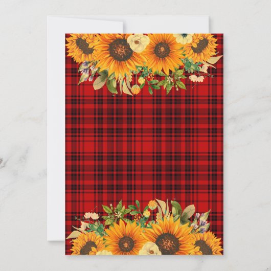 IK DOE BBQ Geruite Zonnebloem Verlovingsfeest Kaart (Achterkant)