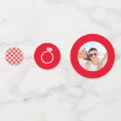 Ik doe BBQ Gingham Wedding Shower Confetti (Achterkanten)