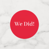 Ik doe BBQ Gingham Wedding Shower Confetti (Kleine voorkant)