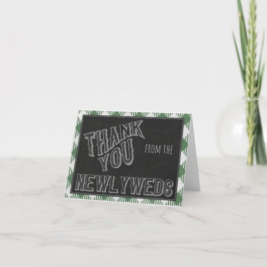 Ik doe BBQ Green Bridal of Wedding Shower Bedankt Notitiekaartje (Voorkant)