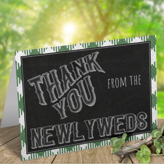 Ik doe BBQ Green Bridal of Wedding Shower Bedankt Notitiekaartje