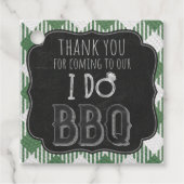 Ik doe BBQ Groen Bruids- & Trouwfeest Bedankjes Labels (Voorkant)