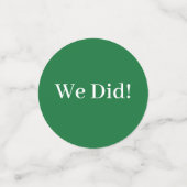 Ik Doe BBQ Groen Gingham Trouwfeest Confetti (Kleine voorkant)