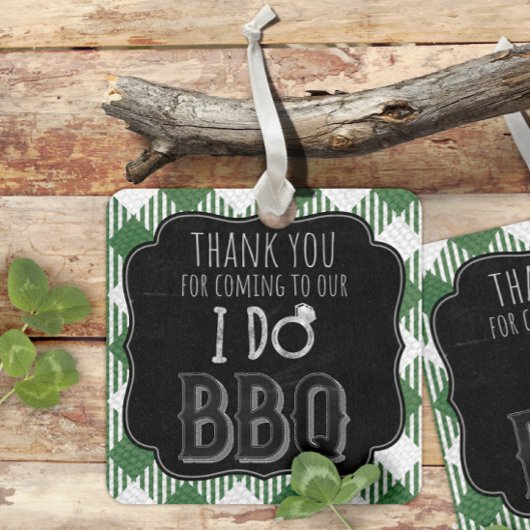 Ik doe BBQ groene bruids- en trouwfeest Bedankjes Labels