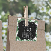 Ik doe BBQ groene bruids- en trouwfeest Bedankjes Labels