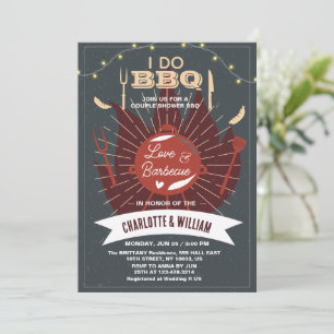 Ik doe BBQ-huwelijk engagement koppel bruidsfeest  Kaart