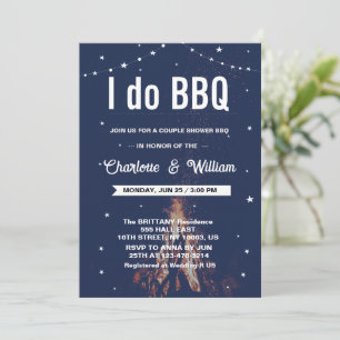 Ik doe BBQ-huwelijk engagement koppel bruidsfeest  Kaart