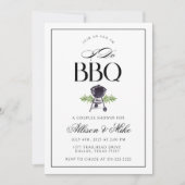 Ik doe BBQ Koppel Bruidsfeest Uitnodiging, Grill & Kaart (Voorkant)