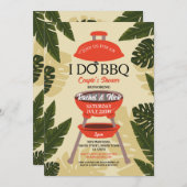 IK DOE BBQ Koppels Borrel Tuin Bladeren Kaart (Voorkant / Achterkant)