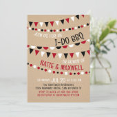 Ik doe BBQ koppels bruids douche uitnodiging (Staand voorkant)