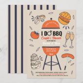 IK DOE BBQ Koppels Bruiloft Tuin Kaart (Voorkant / Achterkant)