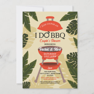 IK DOE BBQ Koppels Bruiloft Tuin Yard Bladeren Kaart