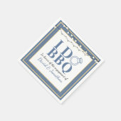 Ik Doe BBQ Koppels Bruisparty HBTQ Inzegening Fees Servet (Hoek)