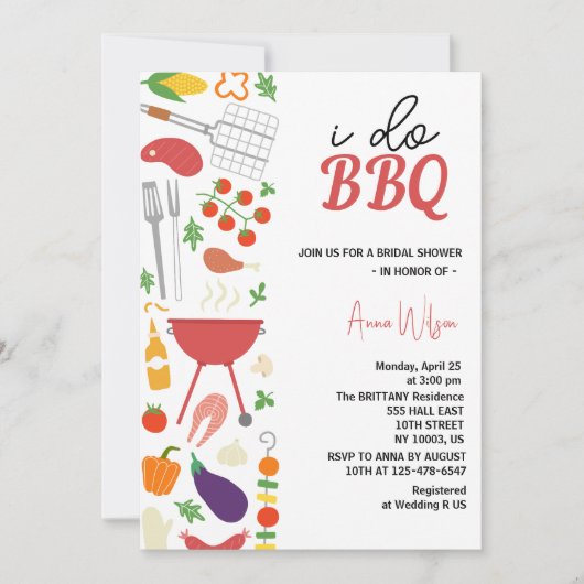 Ik doe BBQ koppels douche engagement Trouw bruid Kaart (Voorkant)