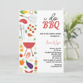 Ik doe BBQ koppels douche verloving Bruiloft bruid Kaart (Staand voorkant)