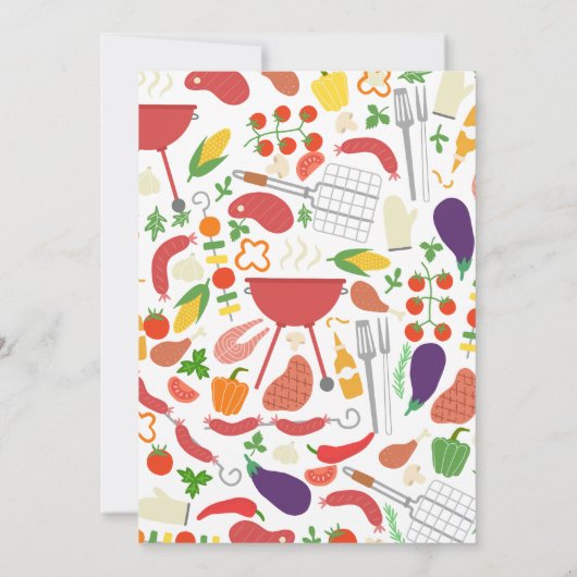 Ik doe BBQ koppels douche verloving Bruiloft bruid Kaart (Achterkant)