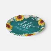 Ik doe BBQ Landelijke Zonnebloemen Verlovingsfeest Papieren Bordje (Gekanteld)