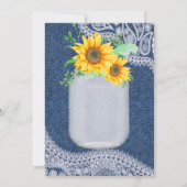 Ik doe BBQ Mason Jar Sunflower Engagement Party Kaart (Achterkant)