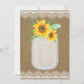 Ik doe BBQ Mason Jar Sunflower Engagement Party Kaart (Achterkant)