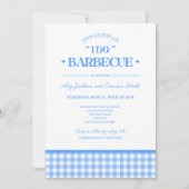 Ik doe BBQ Navy Blue Wedding Engagement Party Kaart (Voorkant)