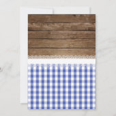 Ik doe BBQ Oefenavondmaal Uitnodiging - Blauw (Achterkant)