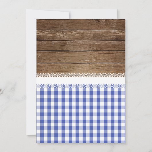 Ik doe BBQ Oefenavondmaal Uitnodiging - Blauw (Achterkant)