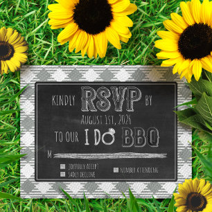 Ik doe BBQ Outdoor Zomer / Spring Silver Wedding R Informatiekaartje