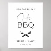 Ik doe BBQ paar douche welkom Poster (Voorkant)