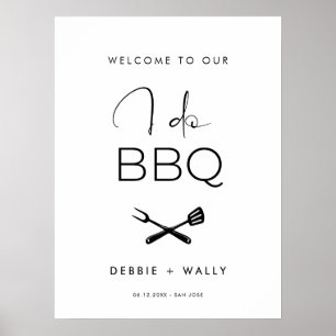 Ik doe BBQ paar douche welkom Poster
