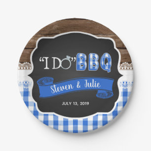 Ik doe BBQ Paper Bord - blauw