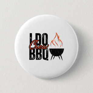 Ik doe BBQ Party Matching Wedding Crew Byrbecue Di Ronde Button 5,7 Cm