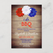 Ik doe BBQ Patriottic Floral Post-Wedding Informatiekaartje (Voorkant)