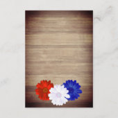 Ik doe BBQ Patriottic Floral Post-Wedding Informatiekaartje (Achterkant)