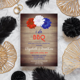 Ik doe BBQ Patriottic Floral Post-Wedding Informatiekaartje