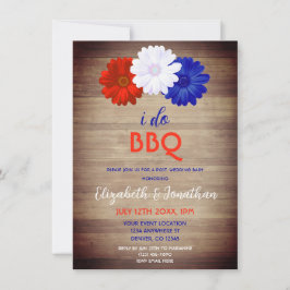 Ik doe BBQ Patriottic Floral Post-Wedding Kaart