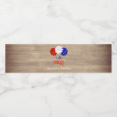 Ik Doe BBQ Patriottisch Bloemmotief Waterfles Etiket (Enkel label)