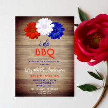 Ik doe BBQ Patriottische Bruiloftsfeest Bloemen