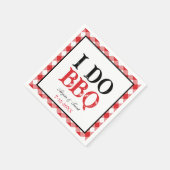 IK DOE BBQ Rood Gingham Barbeque Papier Servet (Hoek)
