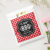 Ik Doe BBQ Rood Gingham Geruit Huwelijk Bedankzakje (Gezegeld)