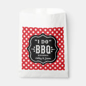 Ik Doe BBQ Rood Gingham Geruit Huwelijk Bedankzakje (Voorkant)