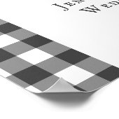 Ik doe BBQ Rustic Farmhouse Gray Pset Welkom Poster (Hoek)