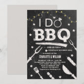Ik doe BBQ Rustic Koppel Trouwdag Bruidsfeest  Kaart (Voorkant / Achterkant)