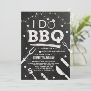 Ik doe BBQ Rustic Koppel Trouwdag Bruidsfeest  Kaart