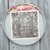 Ik doe BBQ Rustic Lights Verloving Servet